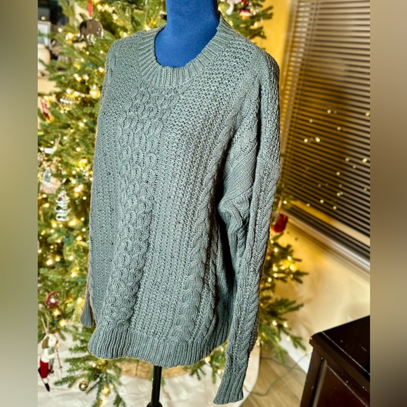 EUC Show Me Your MuMu Ada Tahitian Pearl Studded Wool Oversized Pullover Sweater - Picture 5 of 12